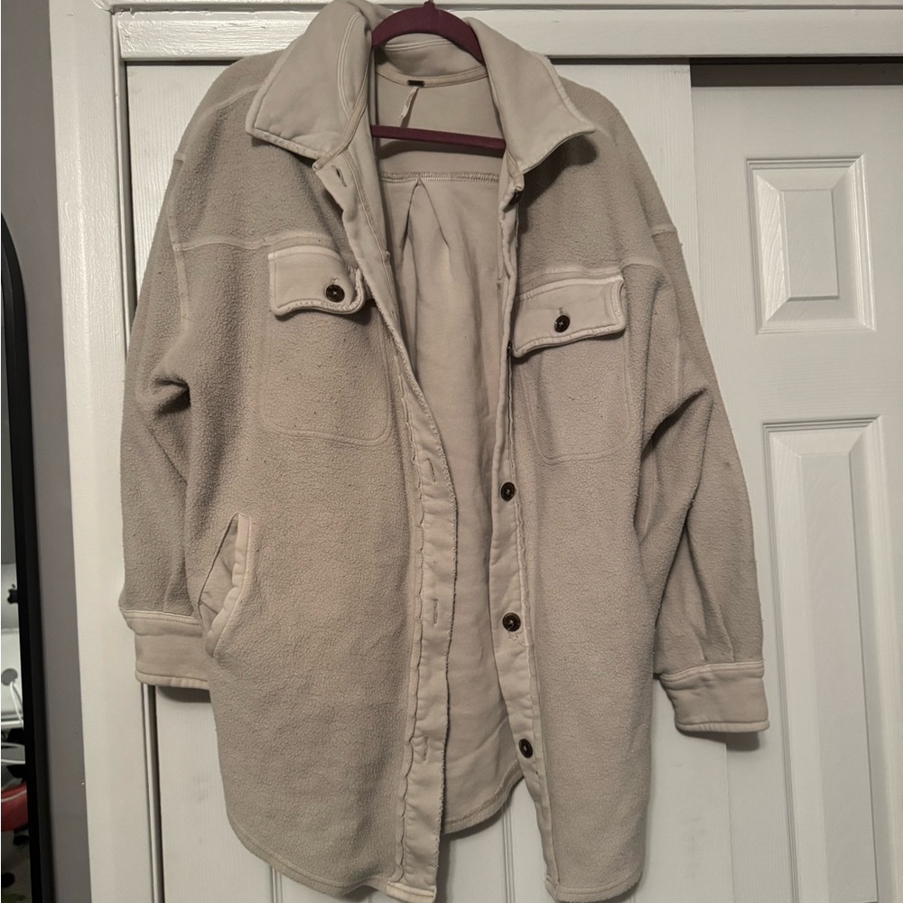 Stone beige free people ruby jacket